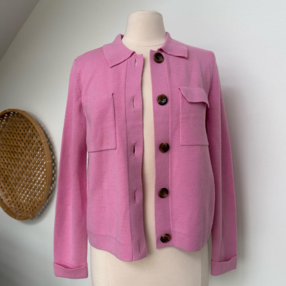 Talbots Pink Milano Collar Wool Blend Jacket